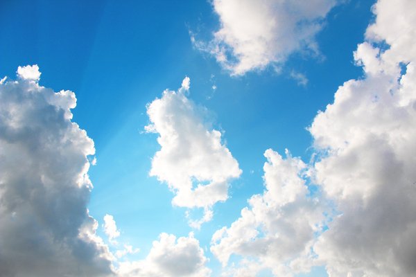 Bright Blue Sky With Clouds — nature wallpaper, 5K+