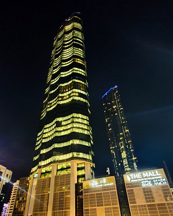 Illuminated Skyscraper At Night — city wallpaper, 3K