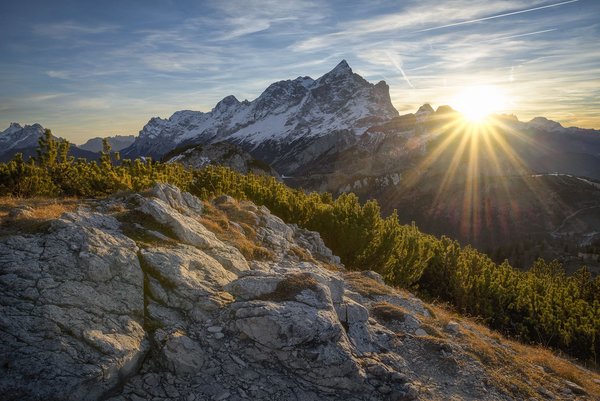 Alpine Sunrise Over Peaks — nature wallpaper, 2K